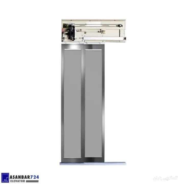 [HAA-00008] درب کابین اتوماتیک ۸۰ چپ تلسکوپی یاران، با روکش استیل
