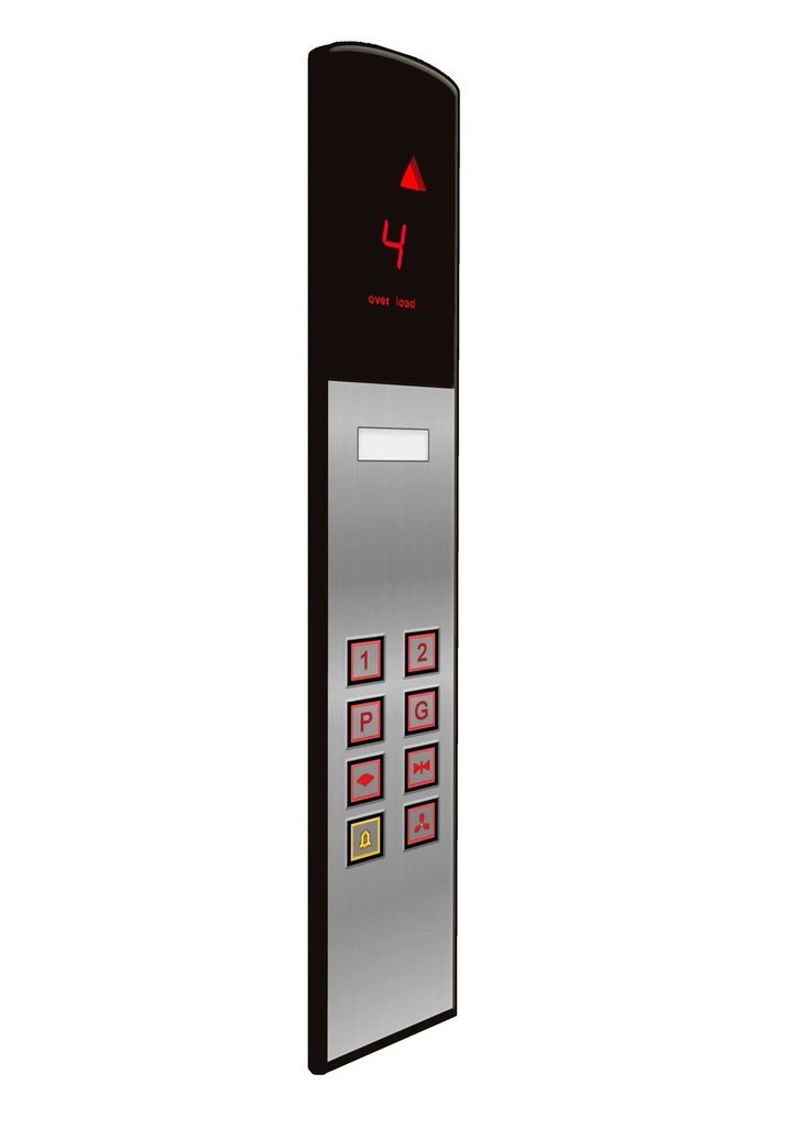 [HAA-00101] Surface-mounted Stainless Car Push Button 1 m — 6 or 8 Stops, Standard